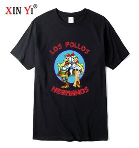 XIN YI Men s high quality t shirt100 cotton Breaking Bad LOS POLLOS Chicken Brothers printed casual funny tshirt male tee shirts 27828475