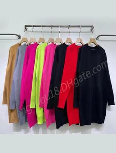 Women039s Sweater Medium Length Pullover Round Neck Desinger Sweater Size Multi color8288275
