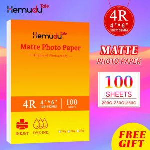 Lifestyle 4r 6inch 4x6 Matte Photo Paper 100sheets 200/230/250g Waterproof for Inkjet Printer Paper Studio Photographer