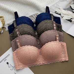 12 tazze di biancheria intima sottile piccoli reggiseno in pizzo regolabile in pizzo regolabile da donna in pizzo reggiseno 240326