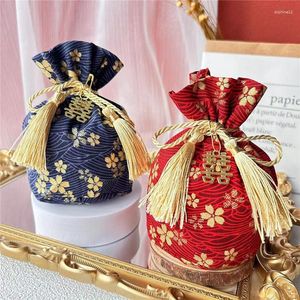 Bolsa de doces de embrulho de presentes 20pcs/lote de doces de casamento criativo Festival de tecido impresso Pacotes de festas portáteis