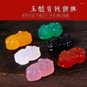 Pendant Necklaces Red Agate Money Pi Xiu Natural White Chalcedony Pixiu Keychain Men And Women In Stock Wholesale