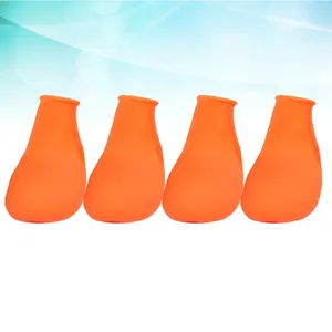 Dog Apparel Booties 4 Waterproof Outdoor Non- Shoes For Dogs Small And Medium Protection In Snow Rain Orange