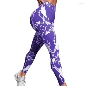 Kvinnors leggings 2024 Hög midja fitnessbyxor för att köra yoga och sport