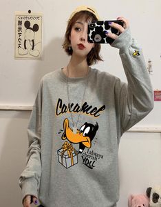 WG7SP Women039S Sweter jesień i cienki styl Student PulloversWeater Nowy koreański 2020 INS Trendy Duck Loose Donald Win2770510