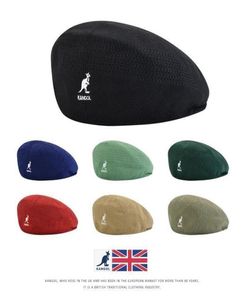 Retro män kvinnor kangools basker hatt mesh casual låda kupol ihåliga andningsbara hattar ins broderi hatt cap 2112277767261