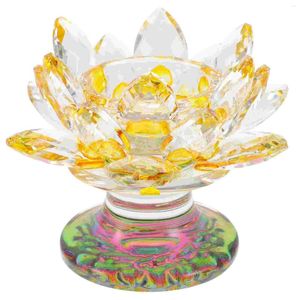 Candele Candele Tè Luce Crystal Crystal Tabletop decorazioni Cangoli di fiori di loto per casa