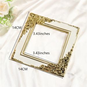 Gold Vintage Photo Frame Nail Art Ornament Decorative Photography Background Photo Shoot DIY Props Decor Fotodoek Achtergrond