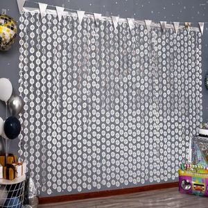 Decorazione per feste 1pc 2 1m Disco colorato tema di compleanno Background Tenda mura