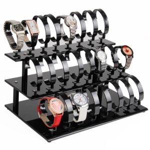 Wyświetlane dostosowane zegarki akrylowe Stand Watch Watch Uchwyt Bransoletka Bransoletka Organizator Organizator biżuterii pokazująca opakowanie biżuterii na półkę