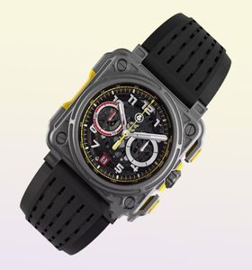 Avogadas de pulso BR Modelo Esporte Sport Rubber Watch Bandz Bell Luxury Multifunction Watch Business Aço inoxidável Man Ross Ross Watch M6100899