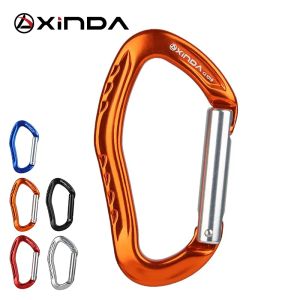Accessories XINDA Professional Quality 22KN Rock Climbing Straight Quickdraw Springloaded Gate Aluminum Carabiner Outdoor Kits