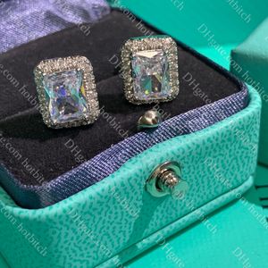 Brincos de Diamante de Alta Qualidade Brincos de Designer para Mulheres Moda Jóias Prata Jóias Classic Ladies Ear Studs Gift Valentine Com Box