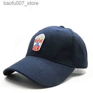 Ballkappen Ballkappen Popcorn Stickerei Baumwolle Casquette Baseball Cap Hip-Hop Verstellbare Schnappschützen für Kinder Männer Frauen 218Q240403