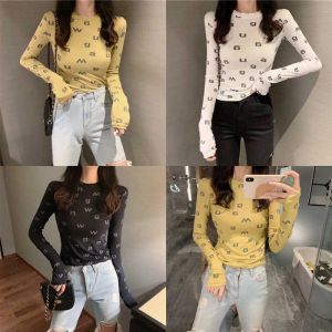 Women's T-shirt Sexy Bodycon Long Sleeve T-shirt Tops for Woman 2024 Spring Summer Female Tee Designer Clothing Streetwear