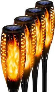 Outdoor 96leds Solar Luci solare Aggiornata la luce della torcia solare impermeabile con fiamme sfarfalzanti al Dawn Solar Tiki Light per il patio 4221517