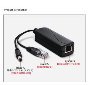 100 m 48 V bis 5V POE Splitter Standard Isoliertes DC-Kopf /USB-Kopf /Typ-C /Micro USB Netzteil Modul Poe Splitter