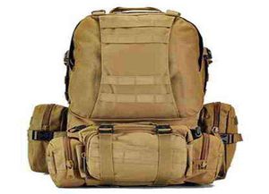 Tactical 50L de grande capacidade Backpack Exército militar 3D Rucksack Bag Hucking Trekking Travel Saco de acampamento ao ar livre para homens Mulheres T2208057877732