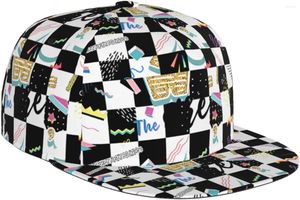 Caps de bola dos anos 80s 90s Black Race Branca Ficlaida Bill Hat Unissex Snapback Baseball Cap Hip Hop Style Visor Blank Ajustável