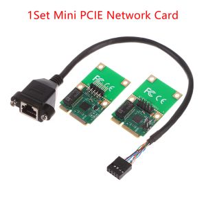 1Set Mini PCI-E-Netzwerkkarte 1000 Mbit / s Gigabit Ethernet RJ45 LAN-Netzwerkadapter integriert verdrahtet LAN