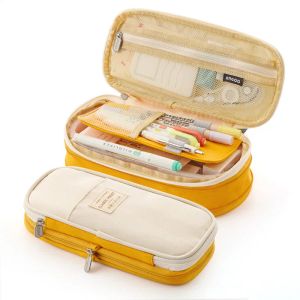 Bags Classic Pocket Pen Pencil Case Fold Canvas Stationery Storage Bag Organizer für kosmetische Reisestifte School Stifte