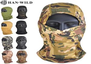 Mimetica mimetica balaclava Maschera a faccia piena per CS Wargame Cycling Hunting Army Bike Liner Tactical Airsoft Cap Scarf6268984