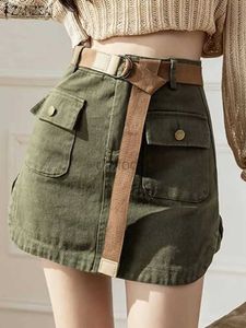 Abiti sexy urbani 2024 Zanzea Fashion Women Mini Gonne Summer Stilish Beach Party Short Faldas Saia Sexy Streetwear Solid Cargo Skirt Y2K 240403