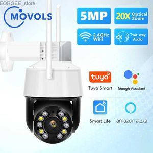 Altre telecamere CCTV Movils 20x Zoom Wireless PTZ 5MP Tuya WiFi Audio IP Camera IP AI Tracciamento automobilistico Outdoor Waterproof 100M IR Security Camera Y240403