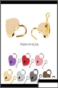 Door Locks Hardware Building Supplies Home Garden Heart Shaped Vintage Mini Love Padlocks With Key For Handbag Small Lage Bag Diar5830176