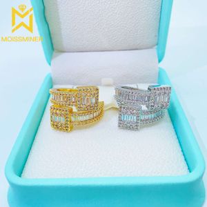 Квадратные кольца Moissanite для женского обручального рика