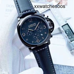 Top Clone Men Sports Watch Panerais Luminor Automatic Movement Same Watch High-end Atmosphere Versatile Student Handsome Leather