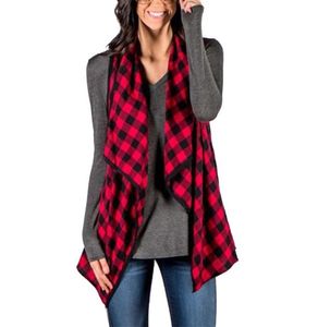 Ganzes 2017 Mode neue Frauen Plaid Checks Jacke Herbststil Lappelhälfte Mantel weibliche Freizeit Tops Cardigan Coat9198928