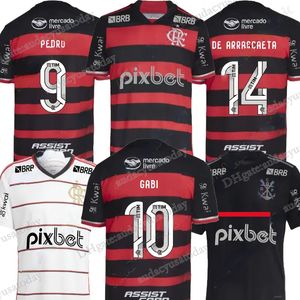 Till salu Flamengos Soccer Jersey 24 25 Pedro Gabi de Arrascaeta Football Shirts de La Cruz Gerson B.Henrique Jersey Player Version 2024 2025