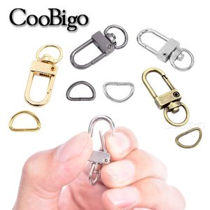 5Set Metal Snap Snap Lobster Clasp Clocs D Кольцевая пряжка для коррекции корзина для ремня для ремня кожа