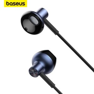 Drives Baseus Bass Sound Earphone inear Sport Earpenon med MIC för Xiaomi iPhone 6 Samsung Headset Fone de OUVIDO AURICORES MP3