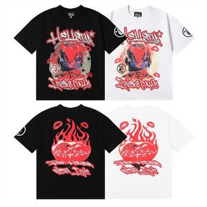 Hells Star Rodman Love Avatar Printed Summer New Pure Cotton Round Neck Short Sleeve Mens and Womens T-shirts Instagram