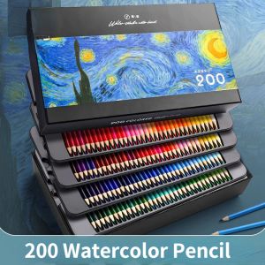 Pencils 48/72/100/200Colors Watercolor Drawing Set Colored Pencils Artist Painting Sketching Wood Color Pencil School Art Supplies