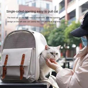 Cat Carriers Large Capacity Breathable Goes Out Bags And Takes The Bag To Ventilate Backpack Pure Color Fashion Pet
