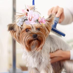 Hundekleidung Haustier Kostüm Kätzchen Halsband Dekorieren Sie wirklich aussehende künstliche Blumen entzückende Plastikkostüme für Haustiere