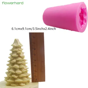 Backformen 1PC Weihnachtsbaum -Form Silikonform für Kerzenseife Fondantkuchen Werkzeuge Schokoladenzuckercraft Deco