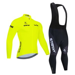 Setler 2022 Yeni Strvav Bahar ve Sonbahar Bisiklet Jersey Erkekler Açık Hava Binicilik MTB Ropa Ciclismo Bib Pantolon Set Bisiklet Giysileri