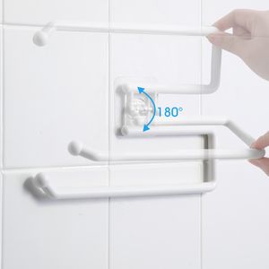 Kitchen Shelf Shelves Toilet Paper Roll Holder Towel Hanging Hanger Cabinet Rag Wall Storage Rack Kitchen Bathroom Organizer