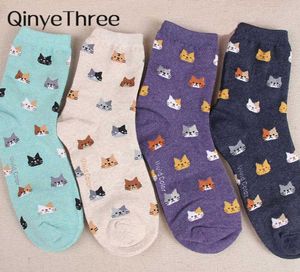 Socks Autumncomic Book Cat tão bom para mulheres algodão SOS 5 cores meias Sokken Women039S Ladies039SOS4059728