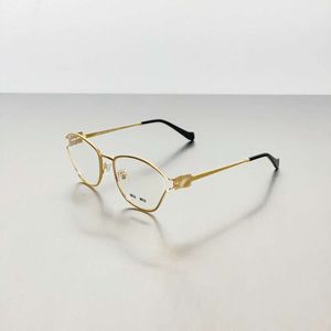 Miaos Golden Silk Fine Edge Gentlewoman Eyegylass Frame 53uv Bianco Moon Temperament Anti Blu Light Myopia occhiali