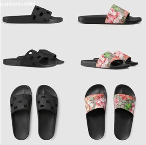 Tasarımcı Slaytlar Erkek Kadın Terlik Kauçuk Sandal Düz Blooms Çilek Tiger Yeşil Kırmızı Beyaz Ayakkabı Plajı Açık Çiçek Flip Flopları Kutu 35-44