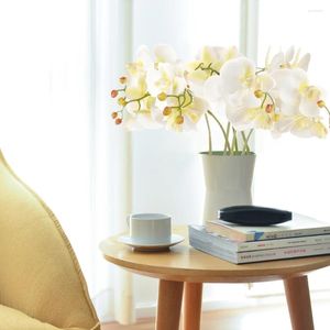 Dekorativa blommor Simulering 3D Phalaenopsis Small 6 Flower Artificial Fake Home Soft Decoration Plant Wall