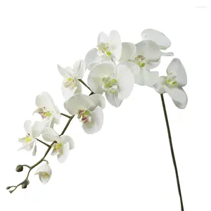 Decorative Flowers 11Heads DIY Artificial Fake Silk Flower Phalaenopsis Butterfly Orchid Home Decor Accessories