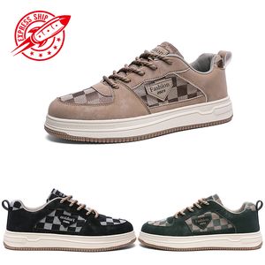 2023 Män kvinnor Casual Shoes Low Comfort Black Brown Green Plate-Forme Mens Trainers Sneakers Storlek 39-47