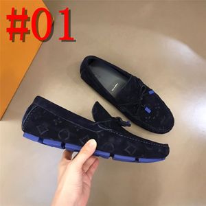 40Model äkta läder Mens Designer Loafers Shoes Handmade Moccasins Herrklänningskor för män Slip On Luxious Design Casual Mocasine Hombre Big Size 38-46