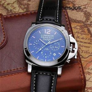 Top Clone Men Sports Watch Panerais Luminor Automatic Movement Wristwatch Running Second Super Waterproof Leisure Watch